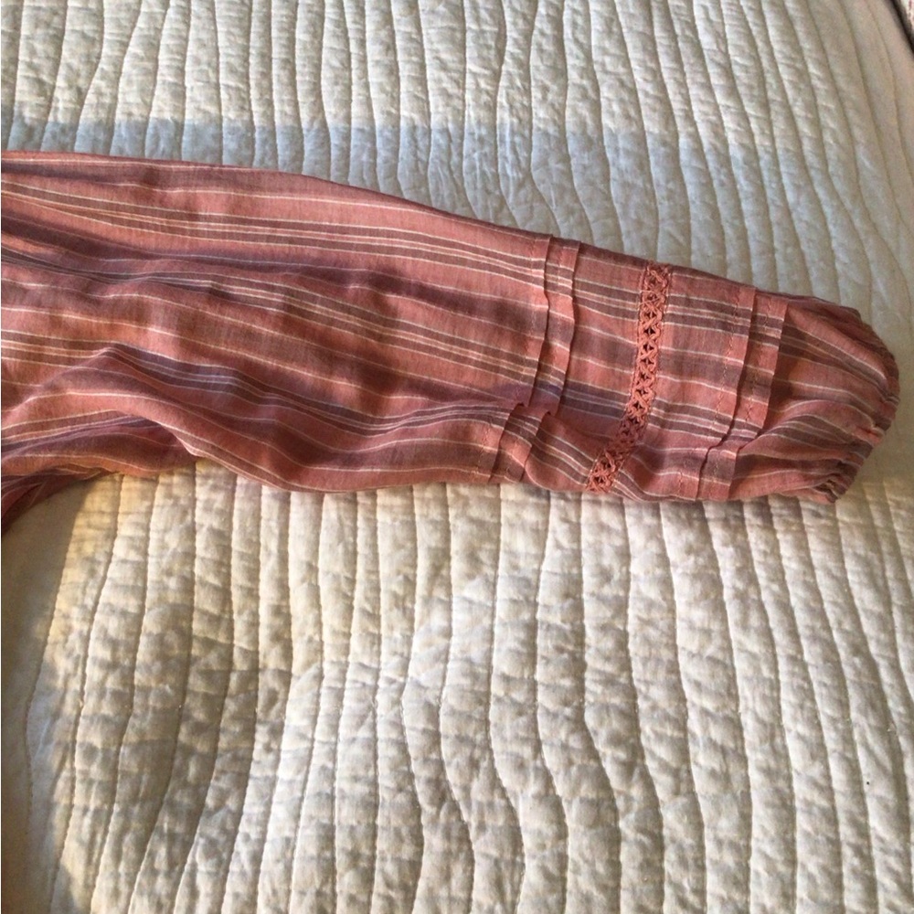 Lucky Brand Pink Striped Blouse - Picture 4 of 8